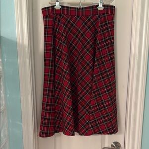 Alex Marie Red A-Line Midi Skirt for Casual Occasions